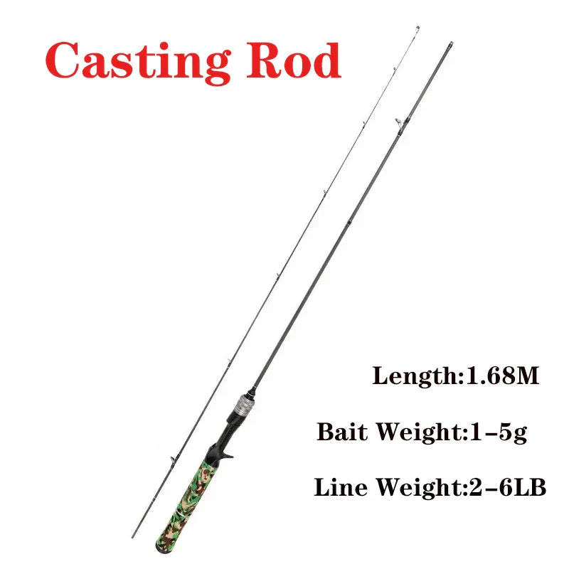 Ultra-light Fishing Rod Carbon Fiber Spinning/casting Lure Pole