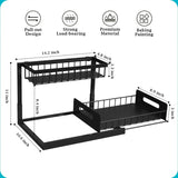 Under Sink 2 Tier Sliding Cabinet Basket Organizer