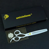 Univinlions 7" White Curved Scissors Pet Grooming Scissors