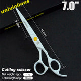 Univinlions 7" White Curved Scissors Pet Grooming Scissors