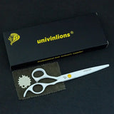 Univinlions 7" White Curved Scissors Pet Grooming Scissors