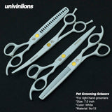 Univinlions 7" White Curved Scissors Pet Grooming Scissors