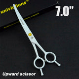 Univinlions 7" White Curved Scissors Pet Grooming Scissors