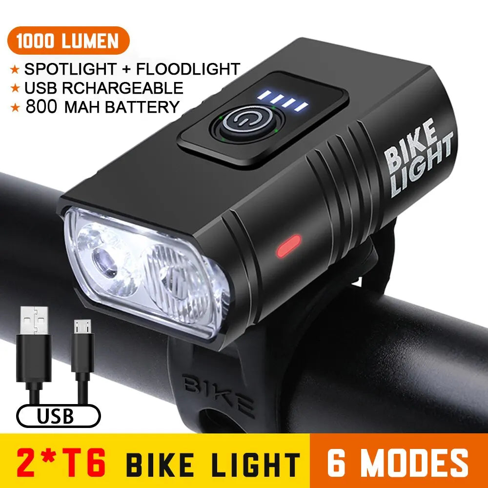 Usb Rechargeable Mountain Road Bike Front Light High