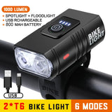 Usb Rechargeable Mountain Road Bike Front Light High