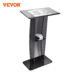 VEVOR 47" Acrylic Podium Stand Floor-Standing Clear Pulpits