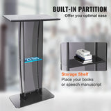 VEVOR 47" Acrylic Podium Stand Floor-Standing Clear Pulpits