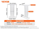 VEVOR 47" Acrylic Podium Stand Floor-Standing Clear Pulpits