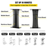 VEVOR 47" Clear Podium Stand Floor-Standing Acrylic Podium