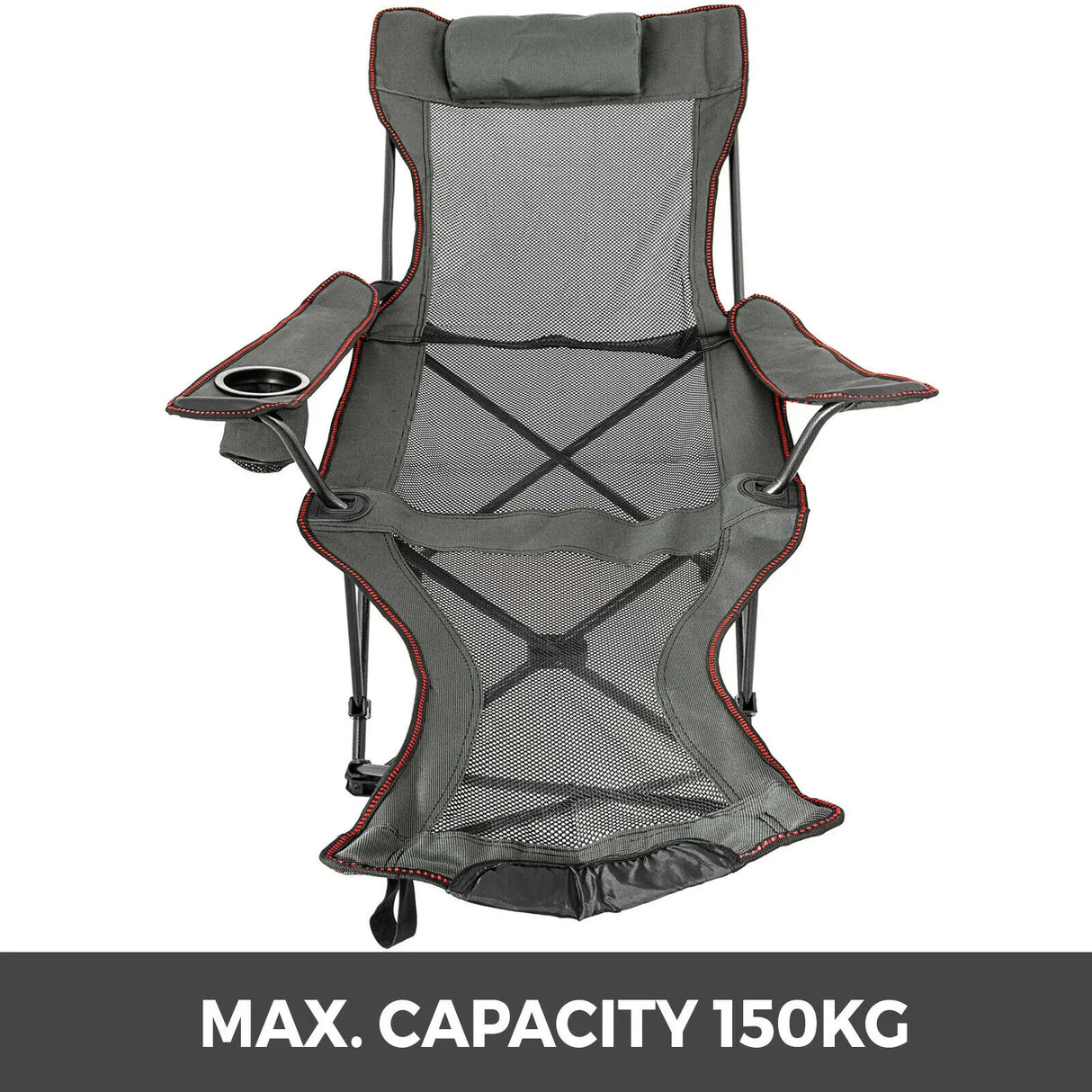 VEVOR Outdoor Folding Camp Chair Backrest With Footrest