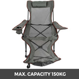 VEVOR Outdoor Folding Camp Chair Backrest With Footrest