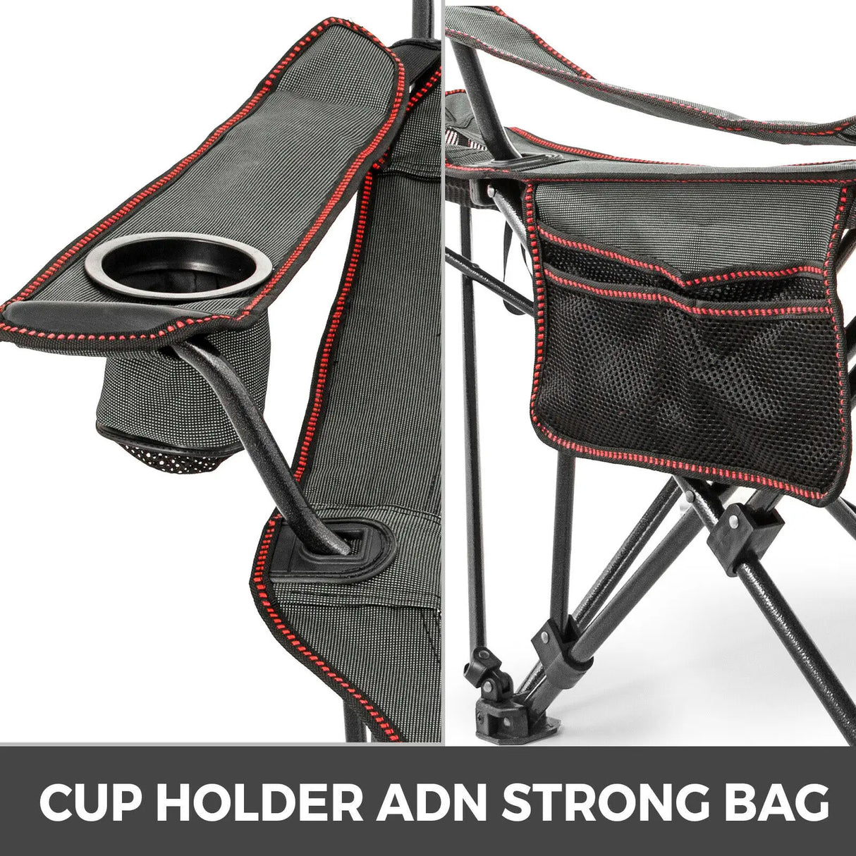 VEVOR Outdoor Folding Camp Chair Backrest With Footrest