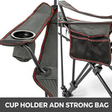 VEVOR Outdoor Folding Camp Chair Backrest With Footrest