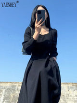 Vintage French Design Maxi Midi Dresses for Women