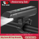 WEST BIKING Anti-Glare Bicycle Headlights IPX6 Waterproof Rechargeable