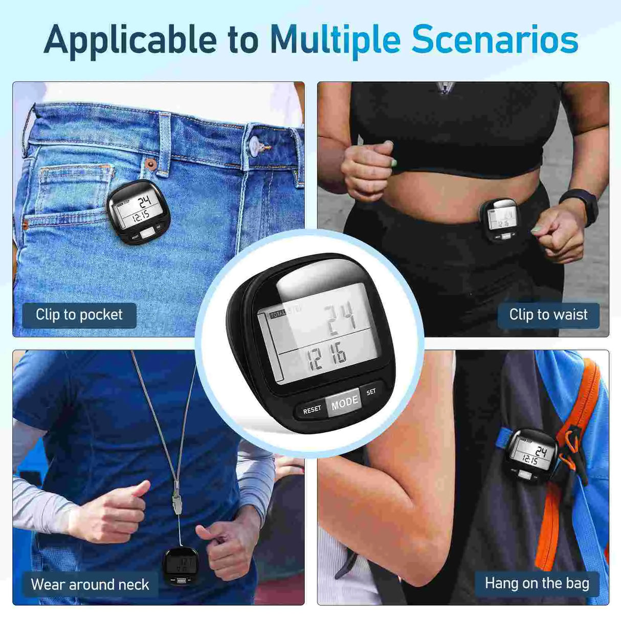 Walking 3D Pedometer Simple Step Counter Walking Distance