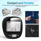 Walking 3D Pedometer Simple Step Counter Walking Distance