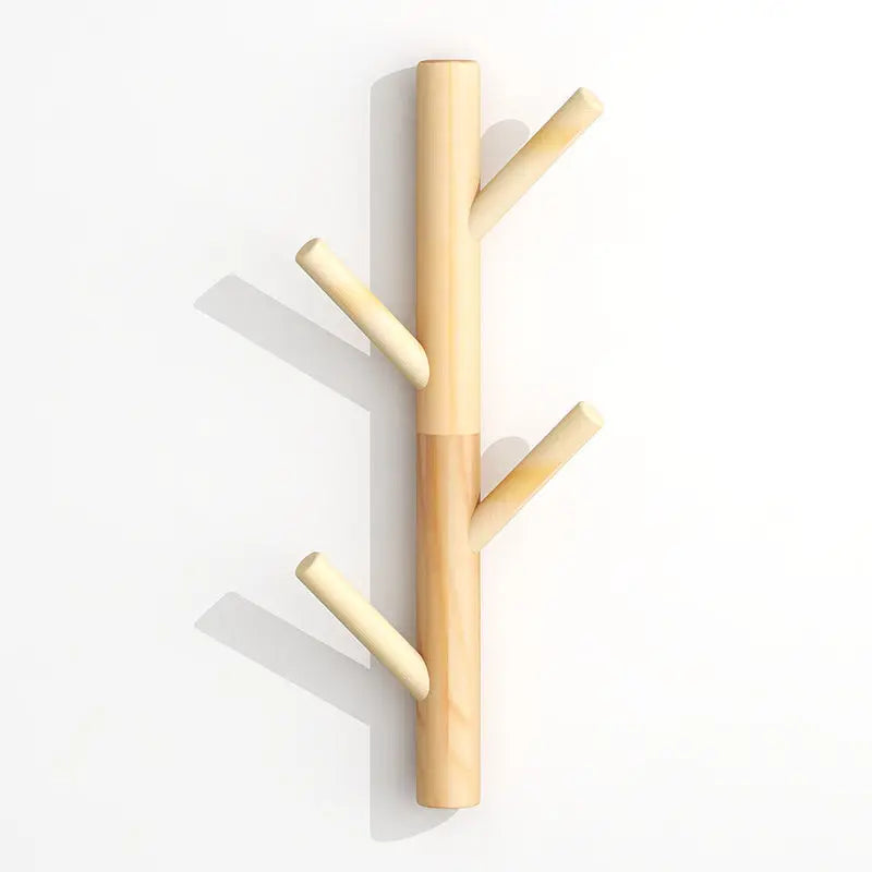 Wall Mount Clothing Rack Coat Hanger Branches Natural