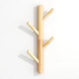 Wall Mount Clothing Rack Coat Hanger Branches Natural