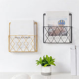 Wall Mounted Magazines Storage Rack Hollow Book Wall