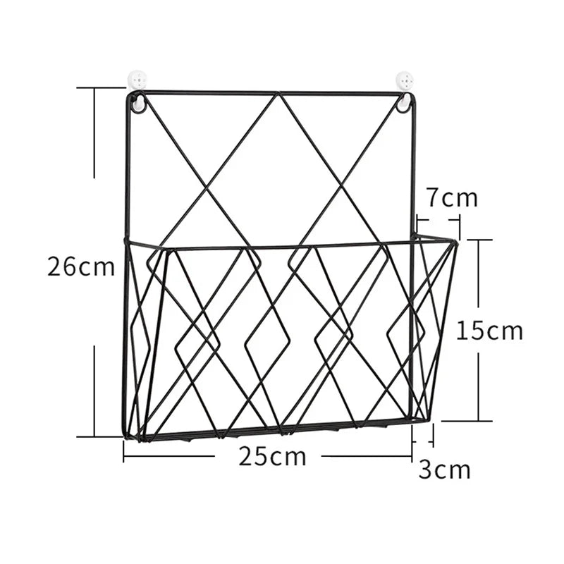 Wall Mounted Magazines Storage Rack Hollow Book Wall