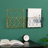 Wall Mounted Magazines Storage Rack Hollow Book Wall