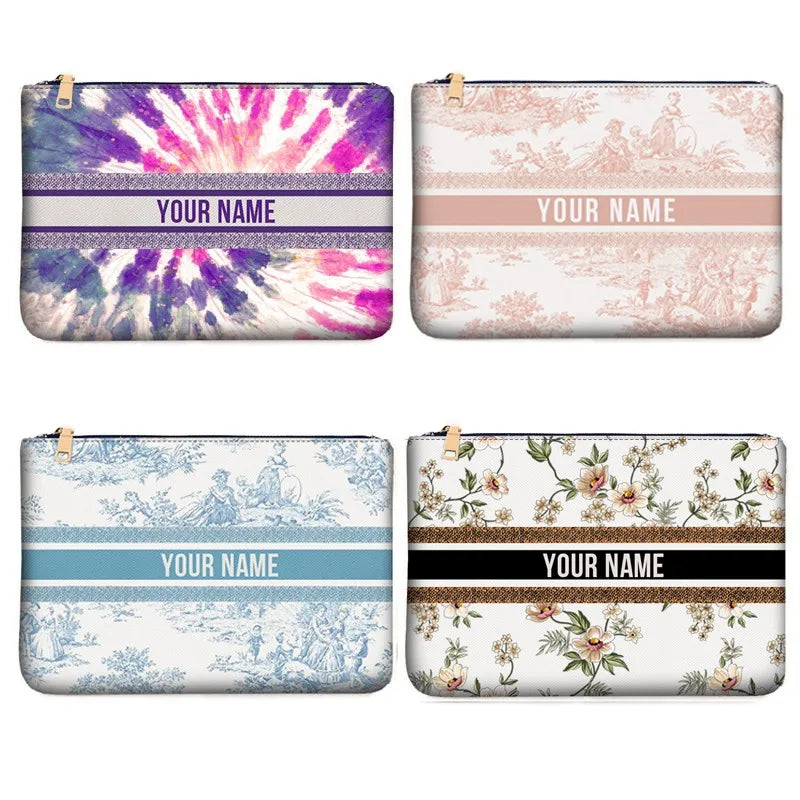 Wallets for Women Personality Animal Flower Printing Linen