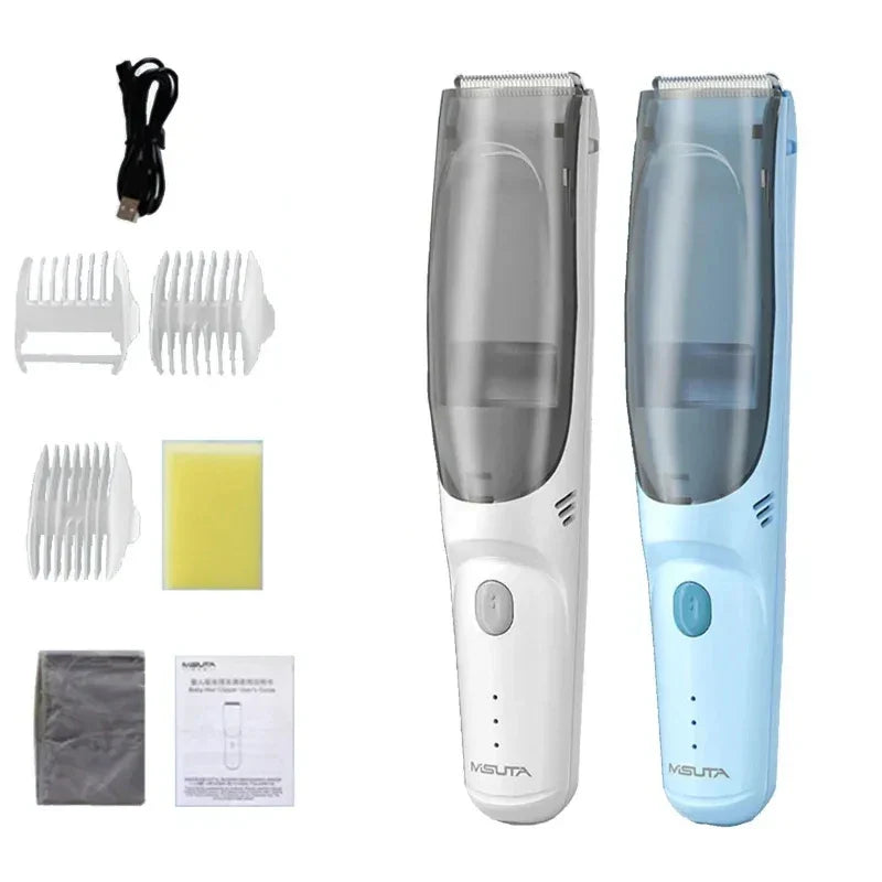 Waterproof Baby Hair Clipper Automatic Gather Hair Trimmer