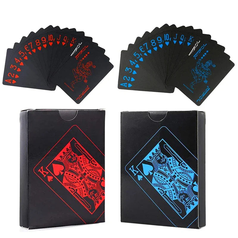 Waterproof PVC Pure Black Magic Boxpacked Plastic Playing