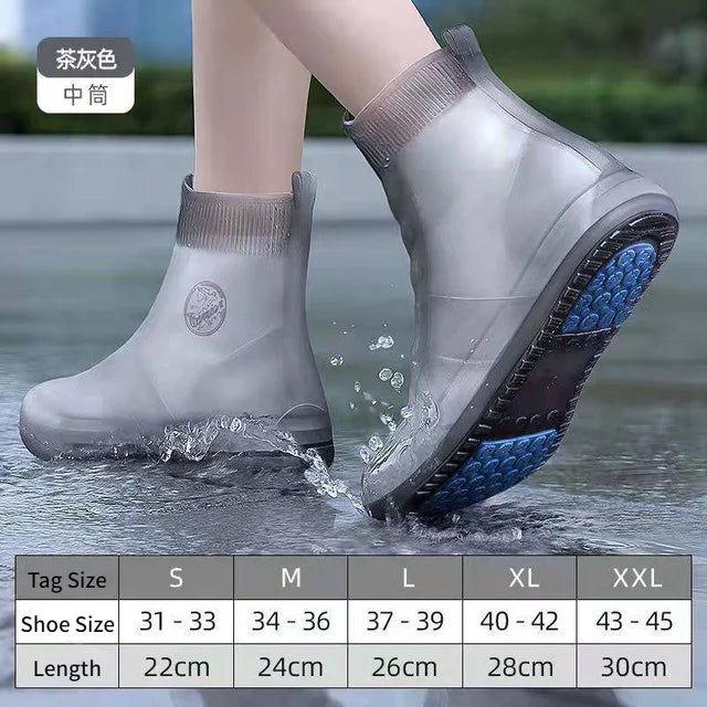 Waterproof Silicone Shoe Cover High Top Rain Boots