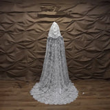 Wedding cape with hood Lace cape Wedding bridal