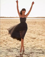 Weiyin AE0775 2024 Simple Green Tulle A Line