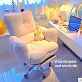 White Lazy Computer Chair Soft and Comfortable Sofa