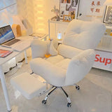 White Lazy Computer Chair Soft and Comfortable Sofa
