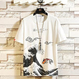 White Men's Japanese Koi Tee