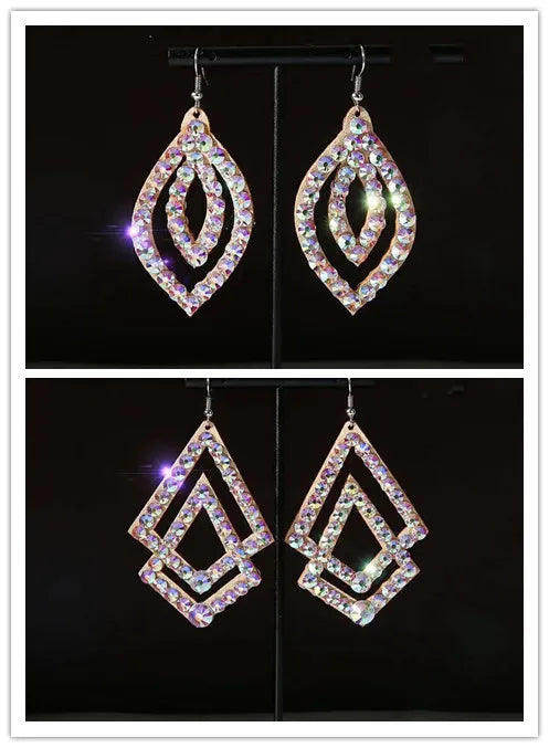 Wholesale Womens Jewelry Stunning Crystal Rhinestone Earrings Sparkling