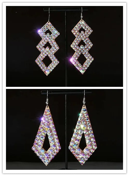 Wholesale Womens Jewelry Stunning Crystal Rhinestone Earrings Sparkling
