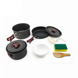 Widesea Camping Cookware Set Outdoor Pot Tableware Kit