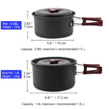 Widesea Camping Cookware Set Outdoor Pot Tableware Kit