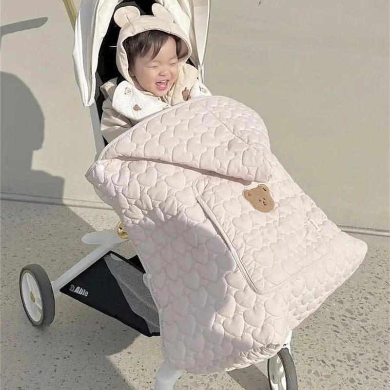 Windproof Baby Stroller Blanket Thick Fleece Sling Cover