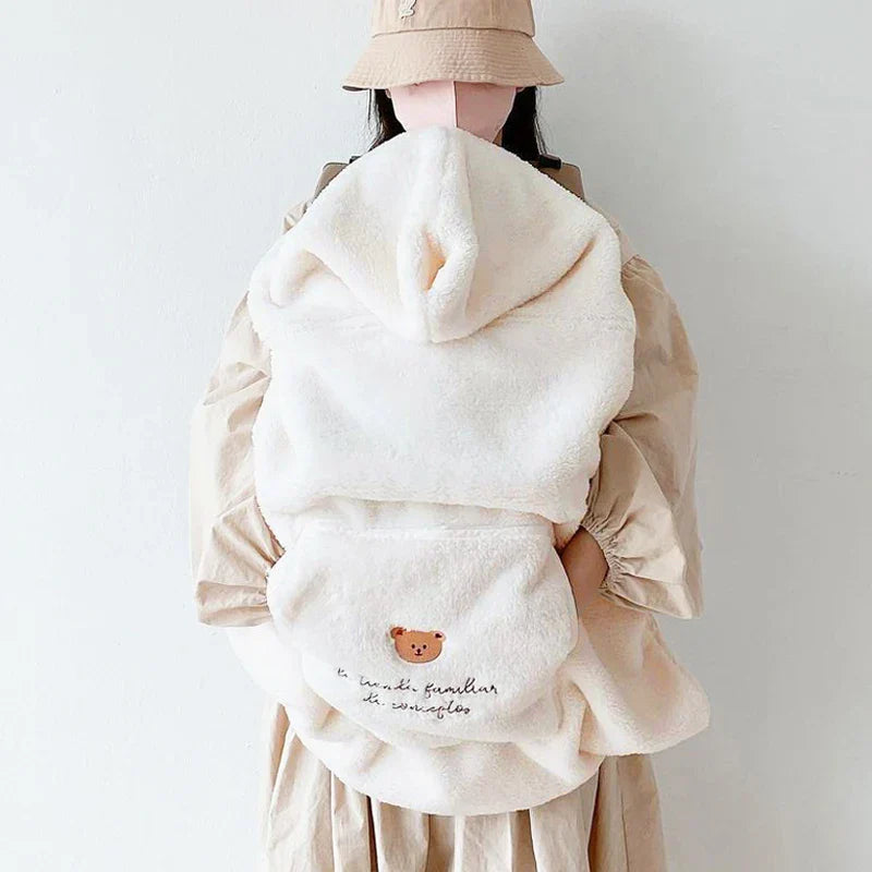 Windproof Baby Stroller Blanket Thick Fleece Sling Cover