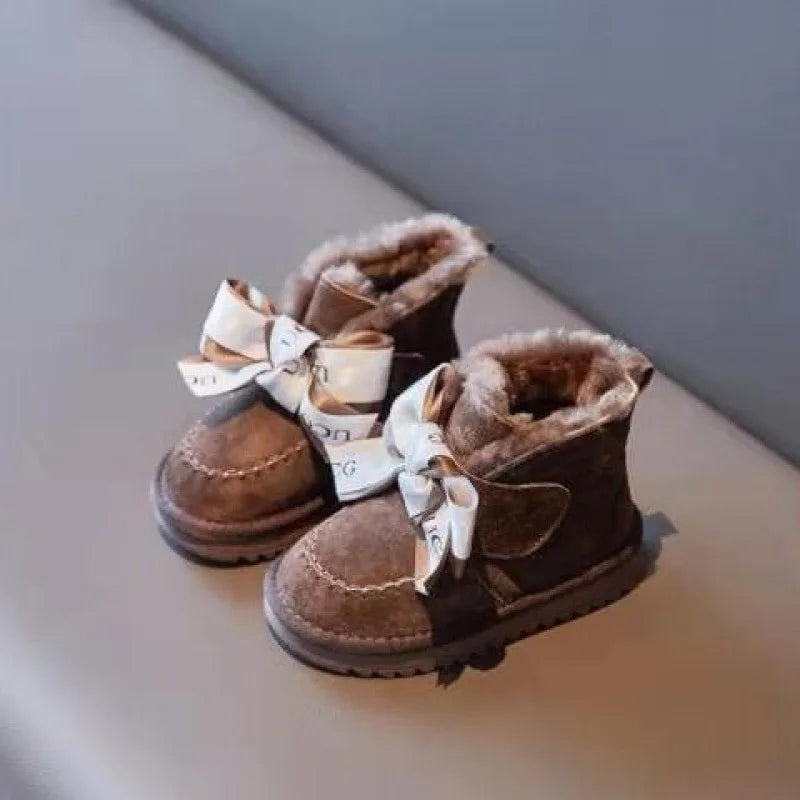 Winter 2022 Girls Snow Boots Plus Velvet Warm