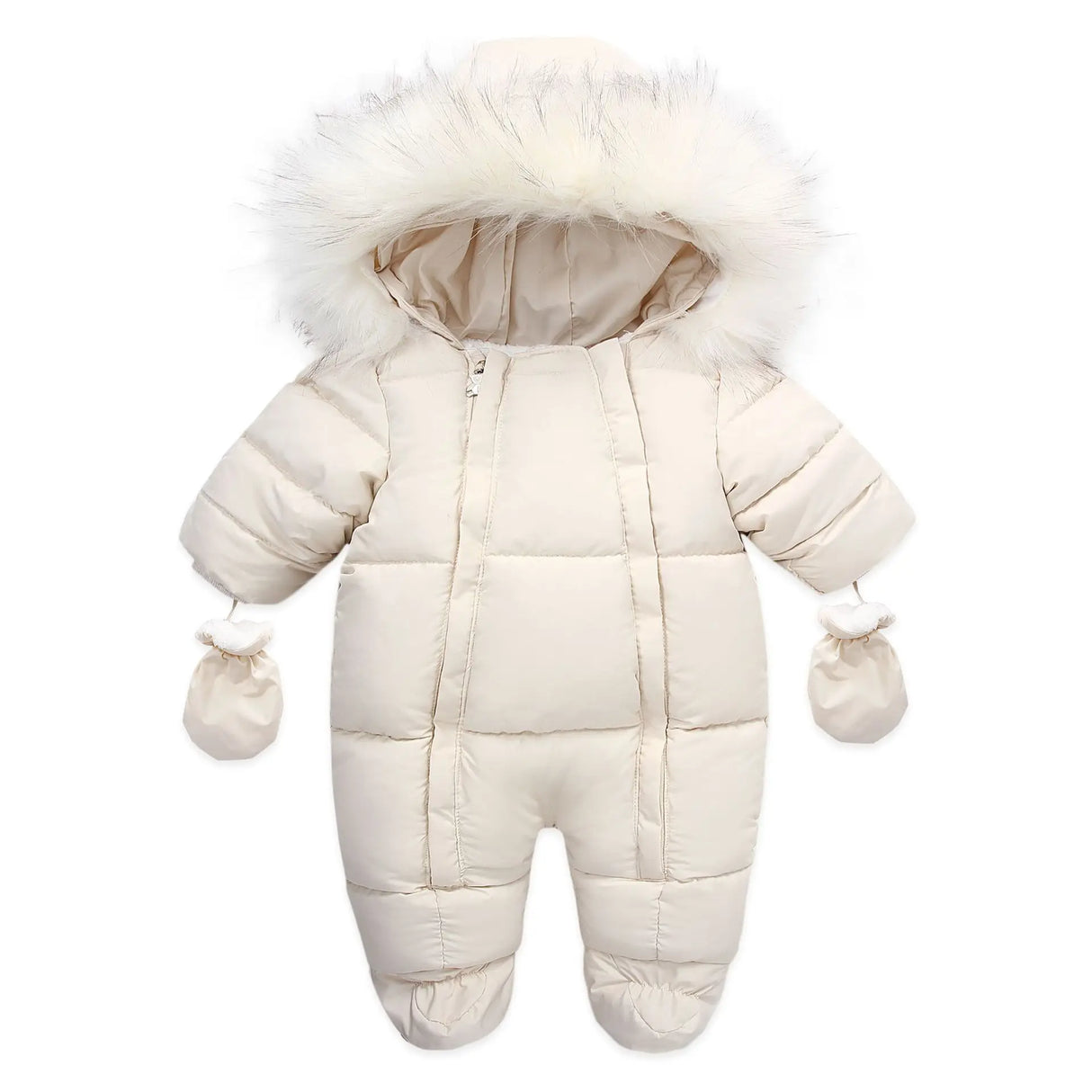 Winter Baby Jumpsuit Thick Warm Infant Hooded Inside
