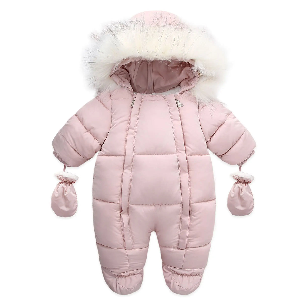 Winter Baby Jumpsuit Thick Warm Infant Hooded Inside