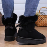 Winter Boots Fur Women's Snow Boots Lowtop Warm