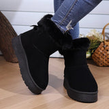Winter Boots Fur Women's Snow Boots Lowtop Warm