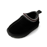 Winter Children Cowhide Suede Snow Boots Baby Soft