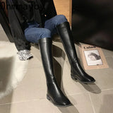 Winter Cotton Women Knee High Boots Fashion Zippers