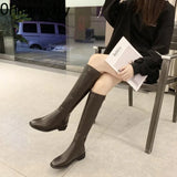 Winter Cotton Women Knee High Boots Fashion Zippers