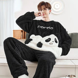 Winter Korean Men Pajamas Sets Adult Sleepwear Home